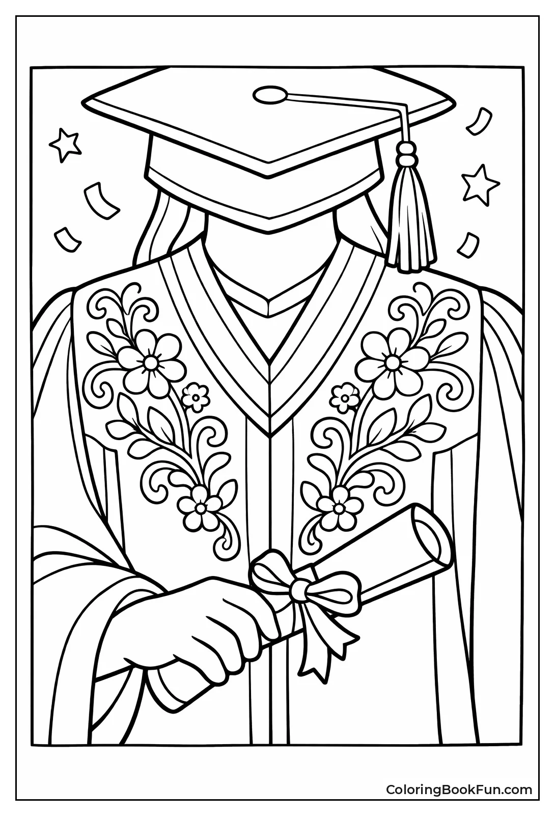 Flowery Gown Close-Up