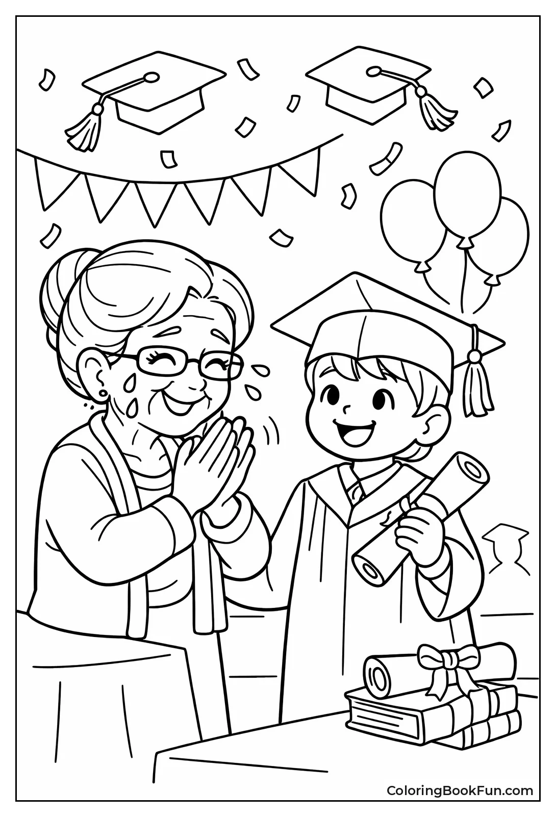 Grandma Cheers for Grad