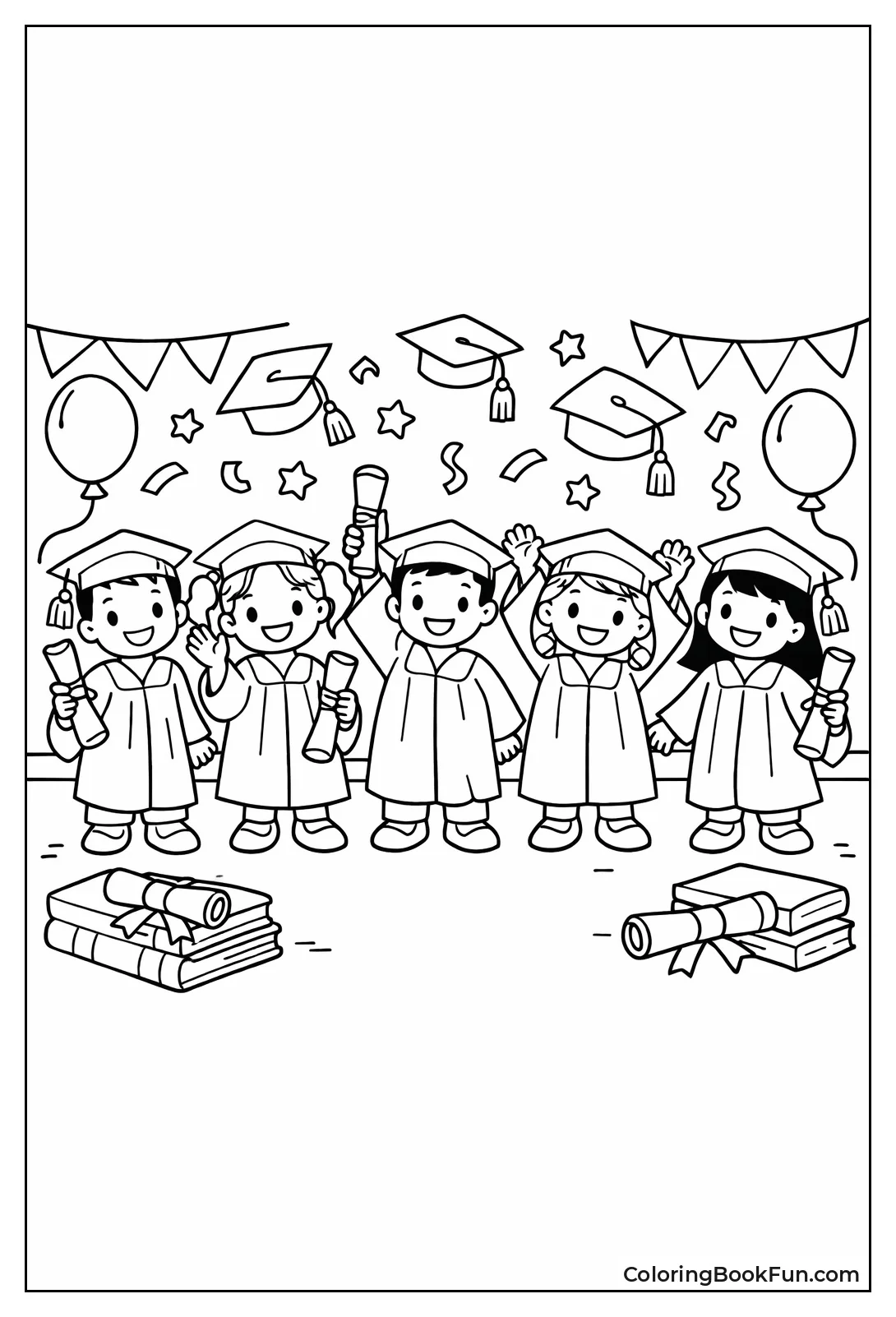 Kindergarten Kids in Line