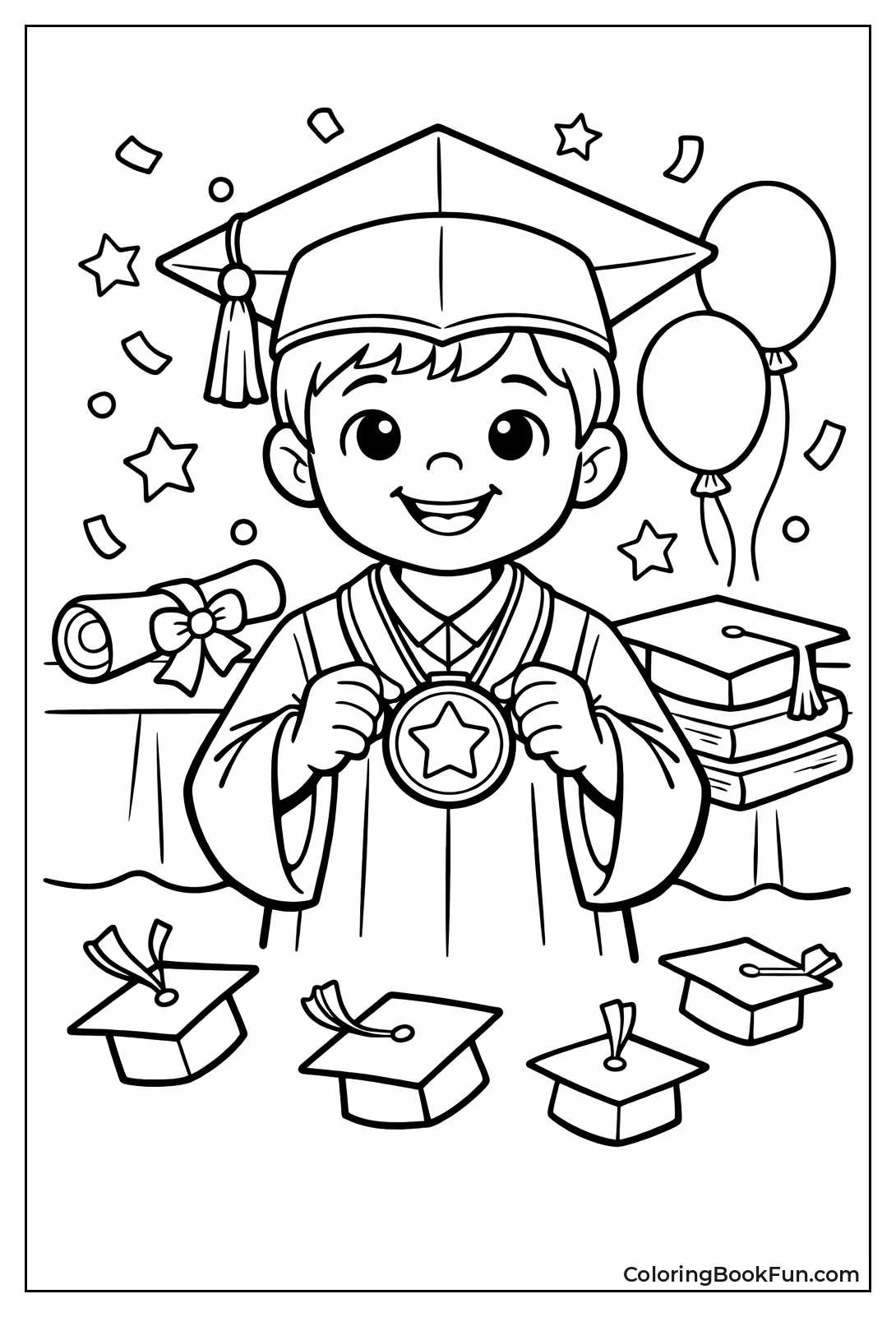 Child Wearing Proud Medal