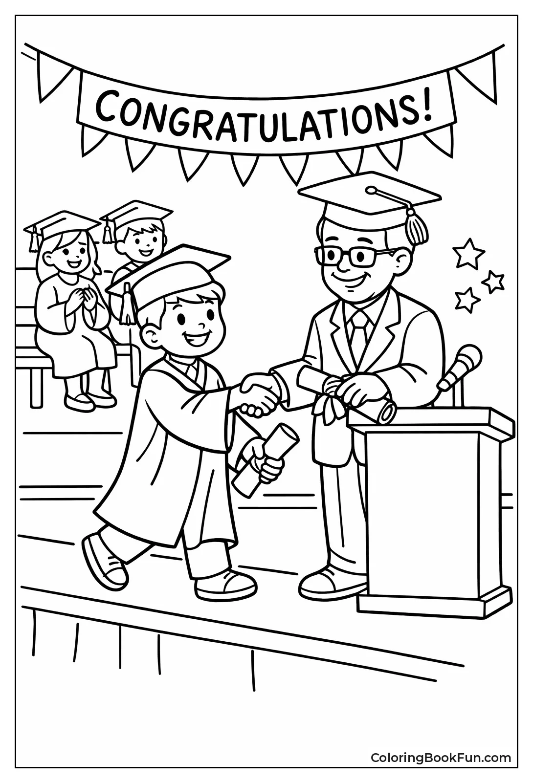 Graduate Walking Across Stage