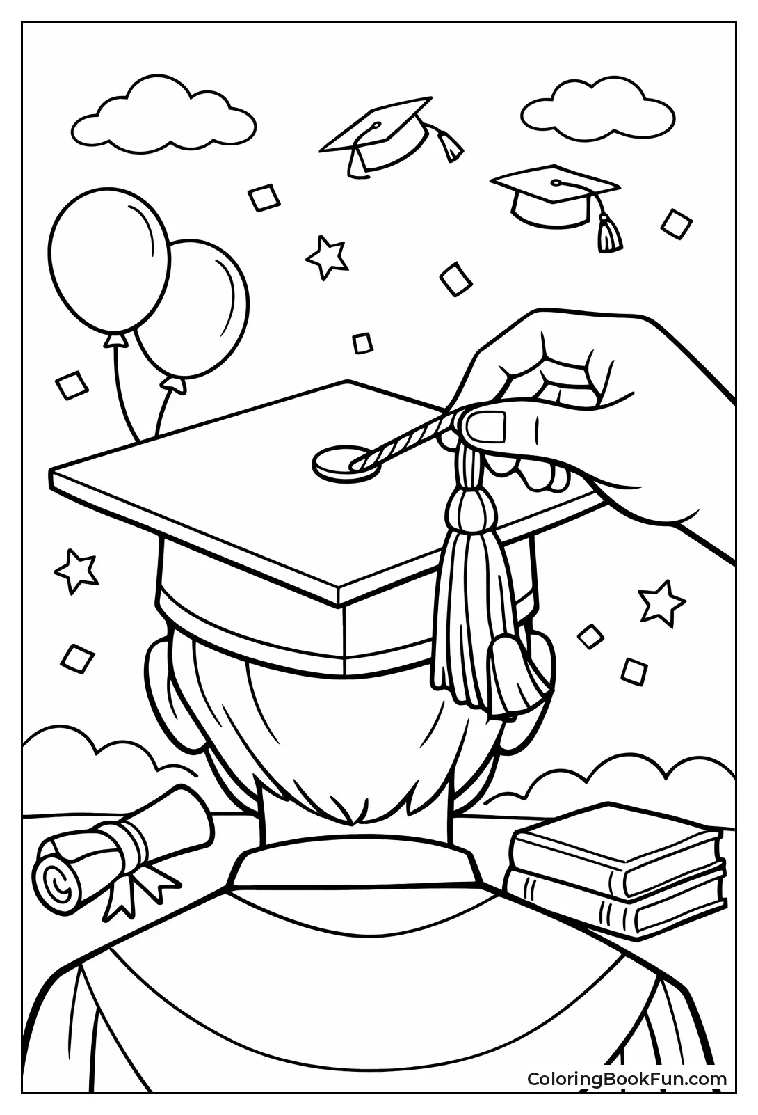 Hand Flipping Tassel Over