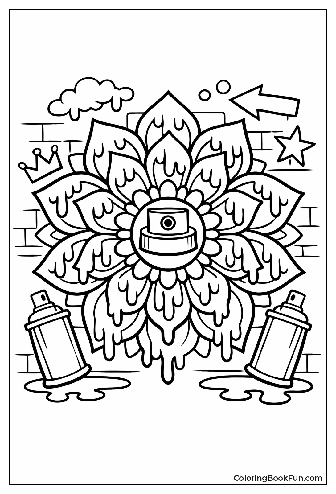 Lotus Flower from Paint Drips