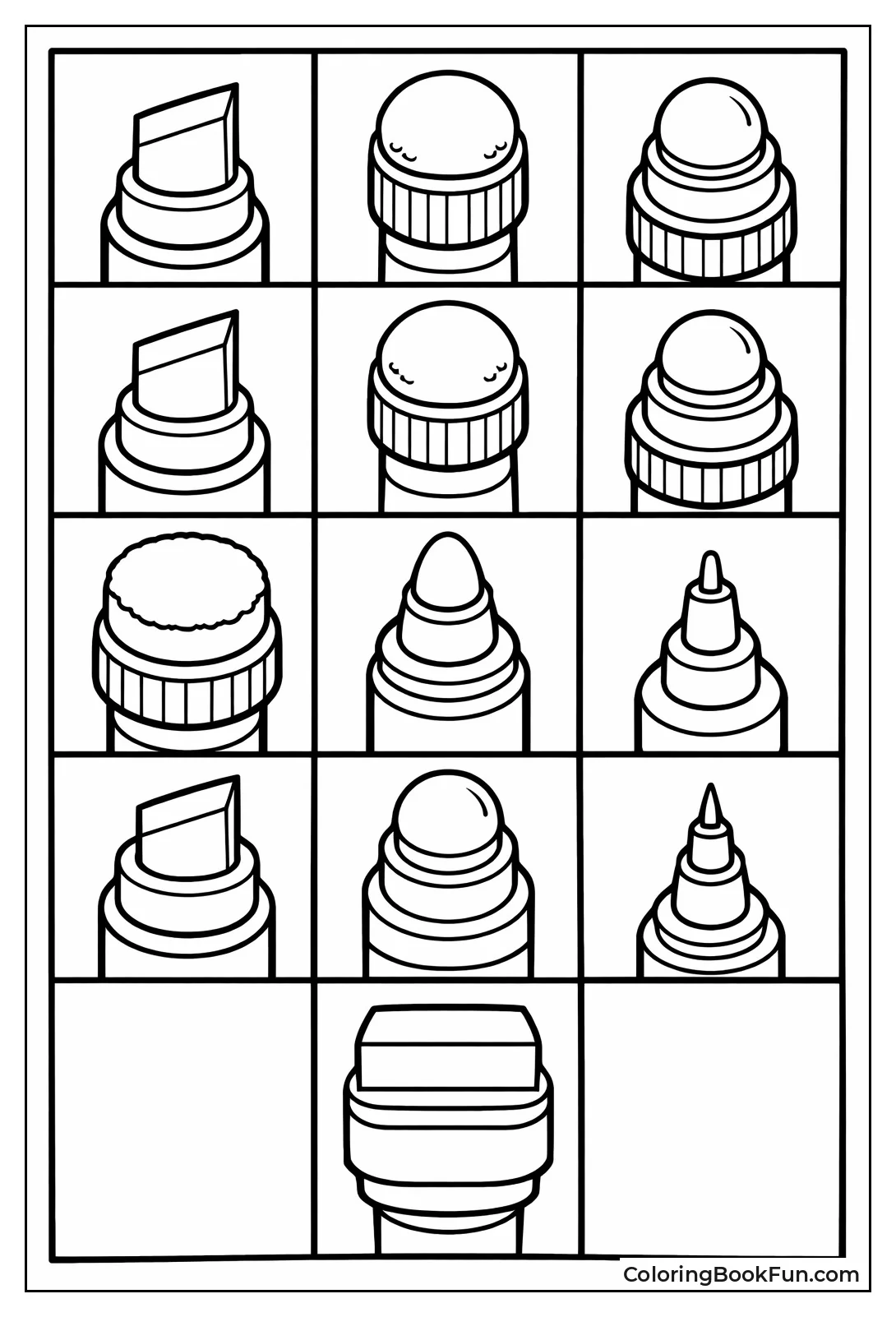 Mosaic of Marker Tips