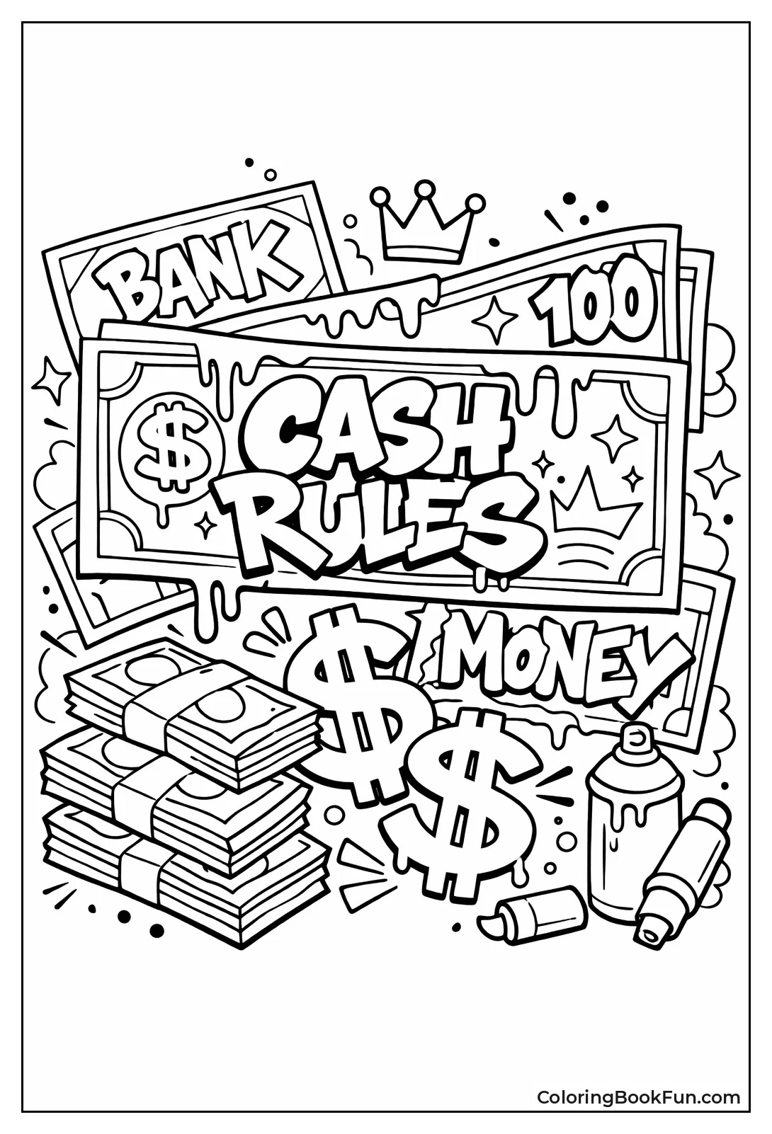 Graffiti Tags on Money Bills