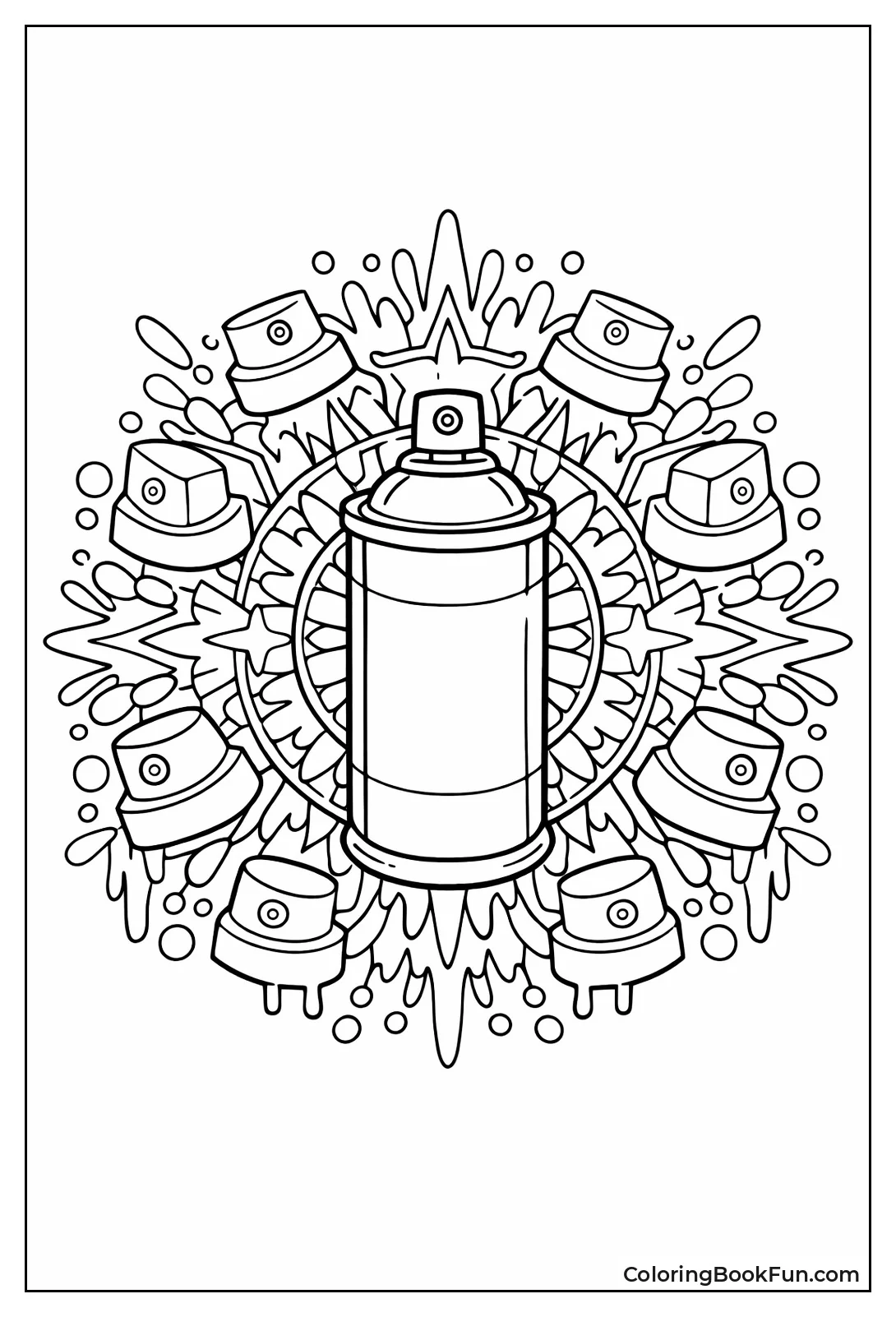 Spray Can Splatter Mandala