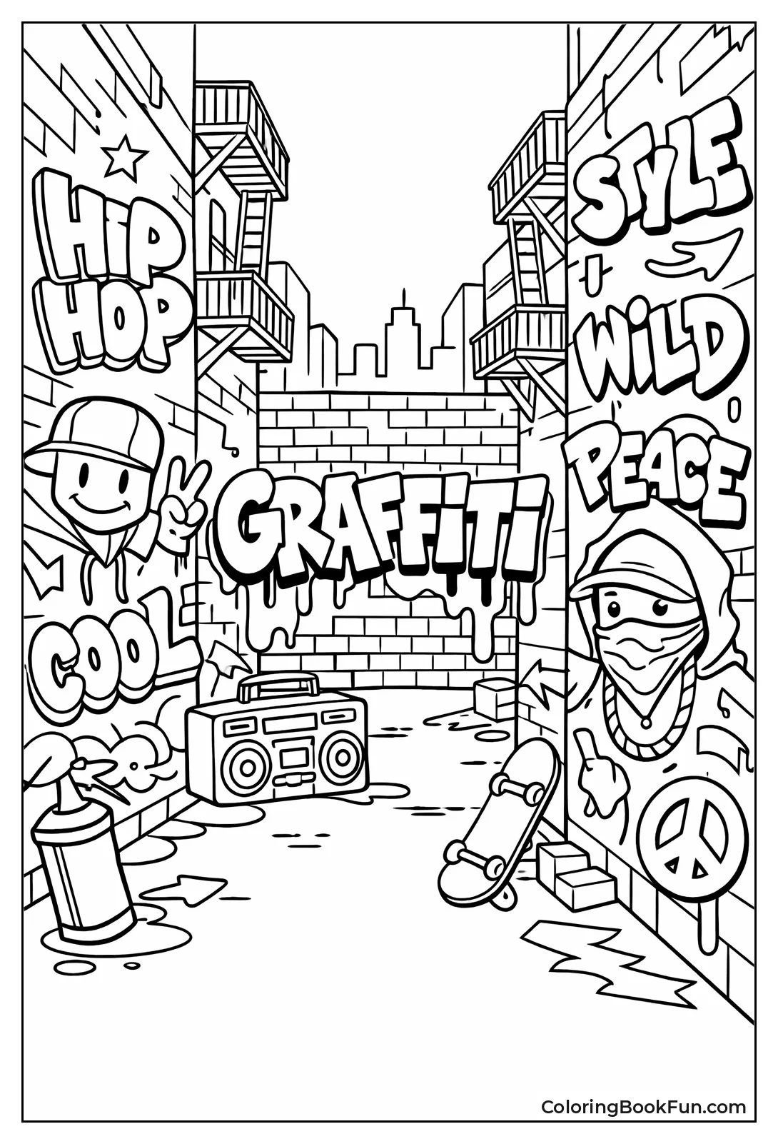 Graffiti in Urban Alley