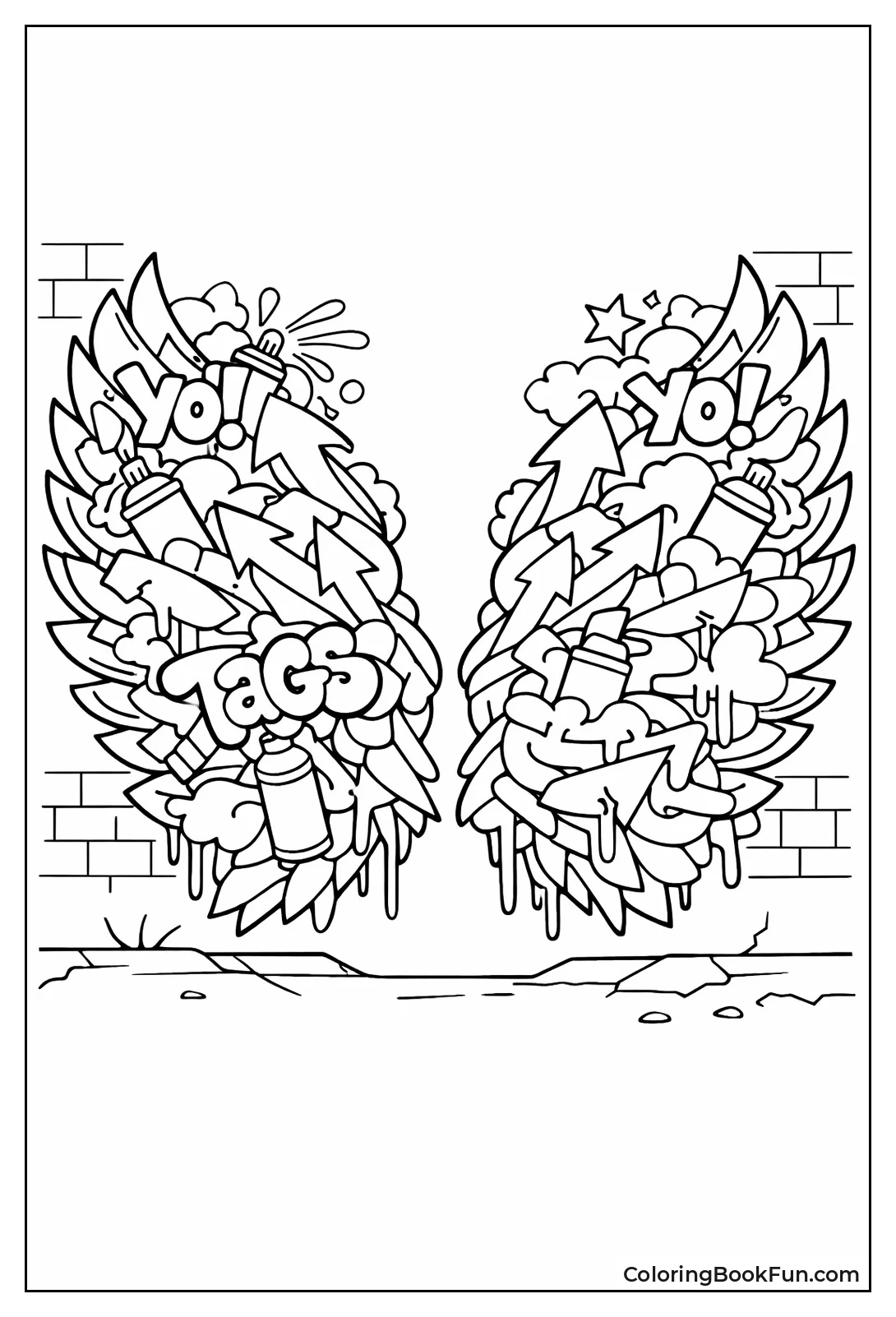 Giant Wings of Graffiti Arrows