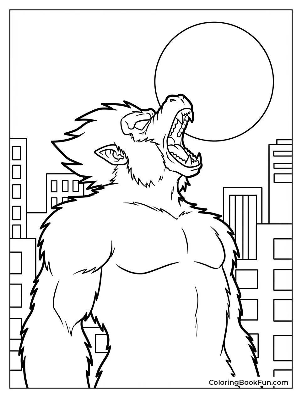 Great Ape Goku Howls Moon