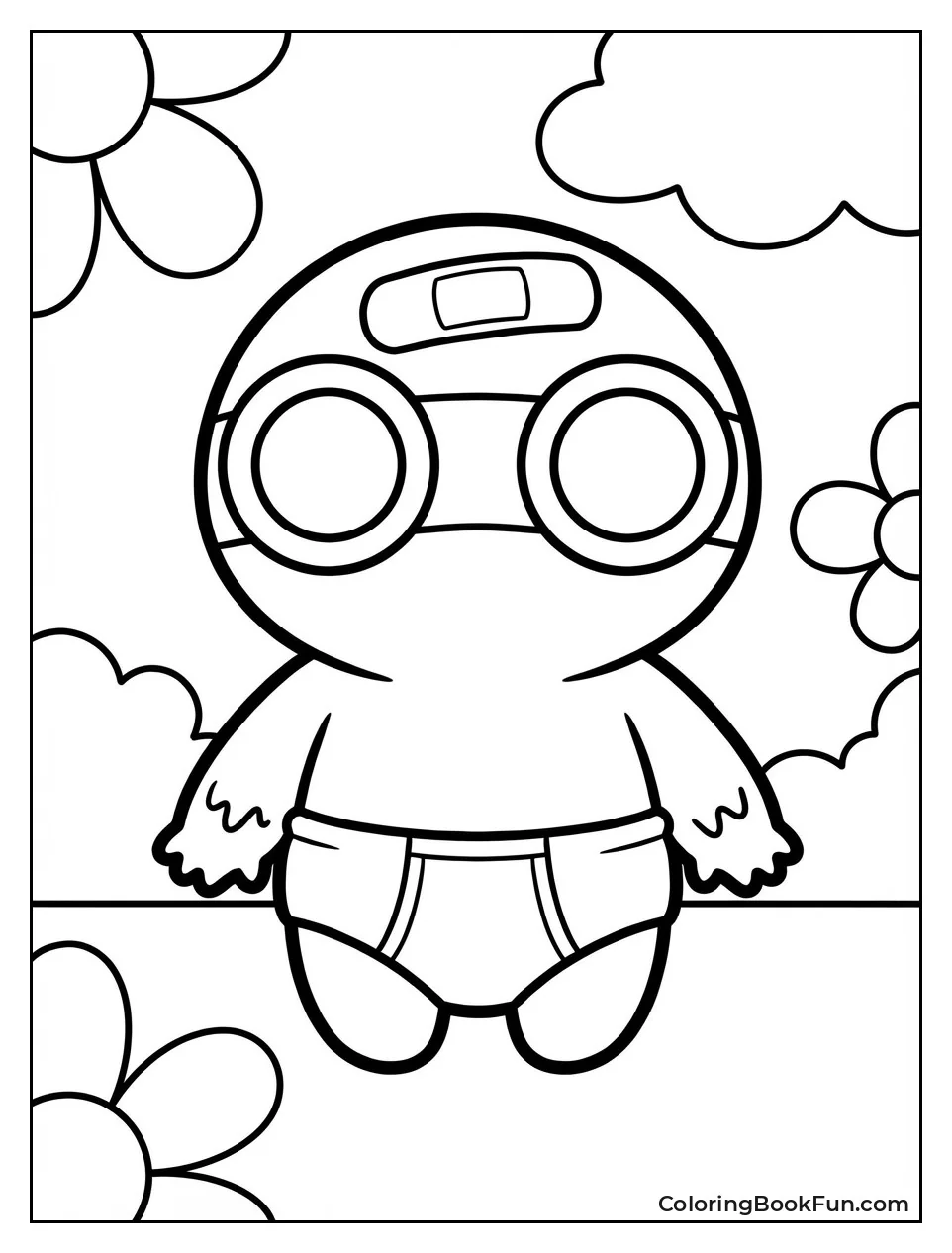 Cute Baby Green Monster Smiling