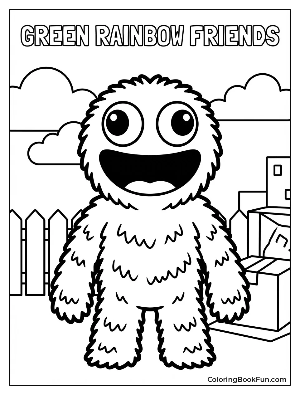 Fuzzy Green Roblox Monster Posing