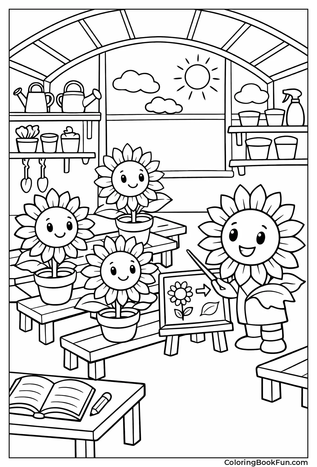 Greenhouse Sunflower Seedlings