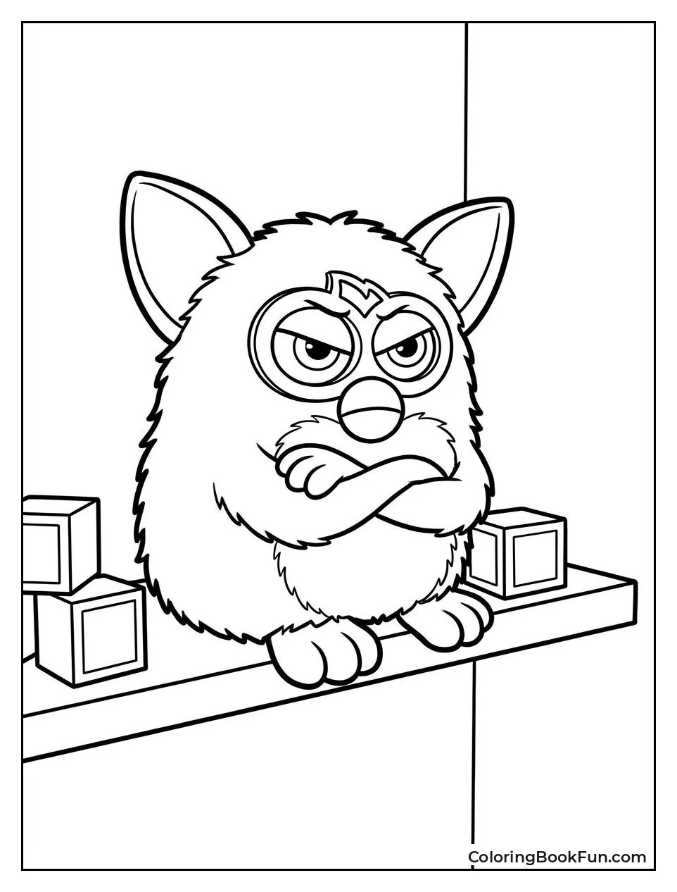 Grumpy Arms-Crossed Furby