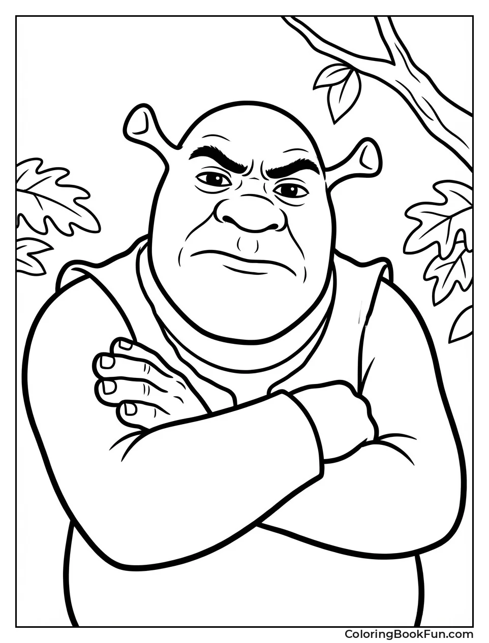 Grumpy Shrek Folds Arms