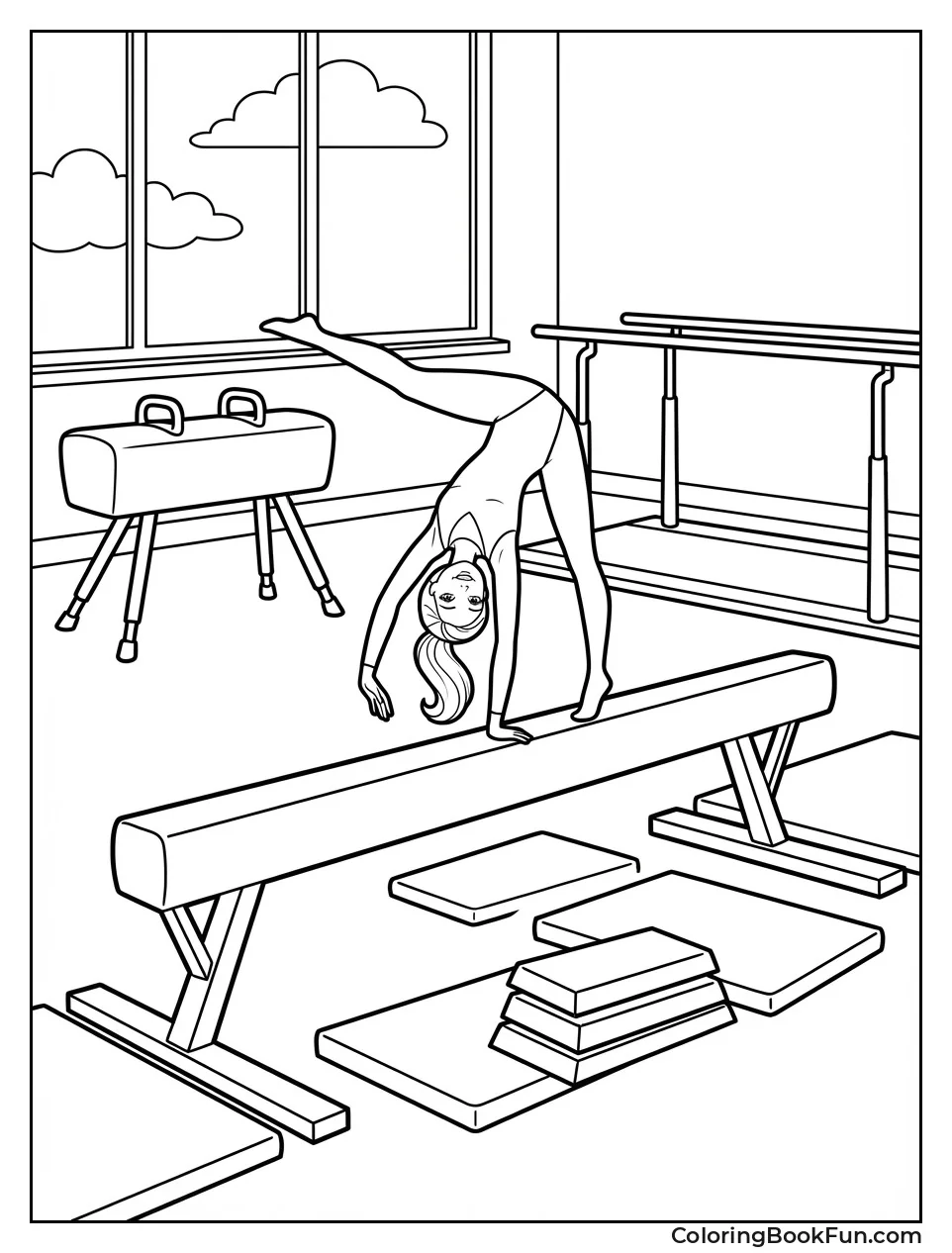 Gymnast Barbie Does Cartwheel