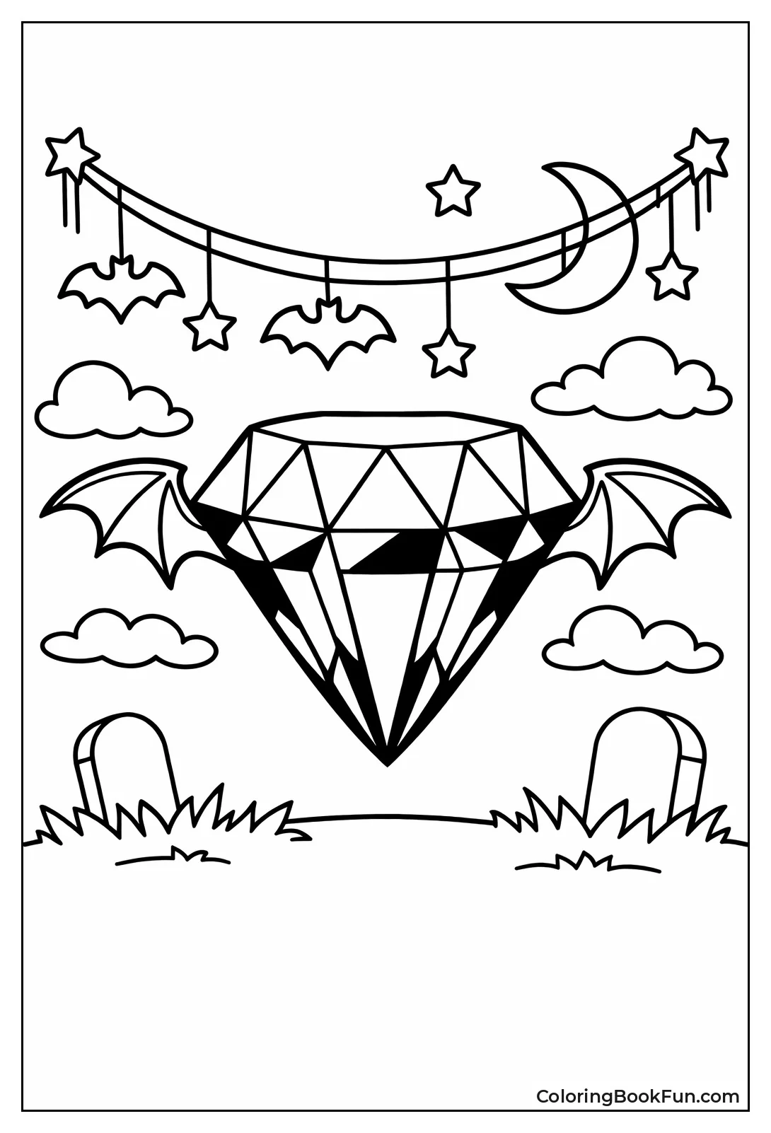 Spooky Black Diamond Bats