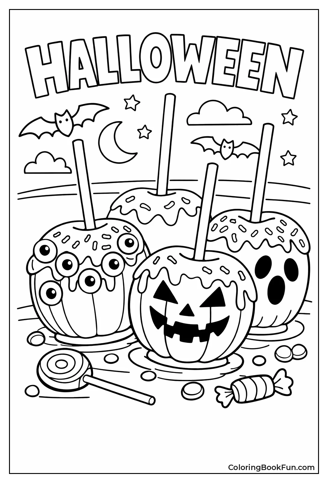 Spooky Caramel Halloween Apples