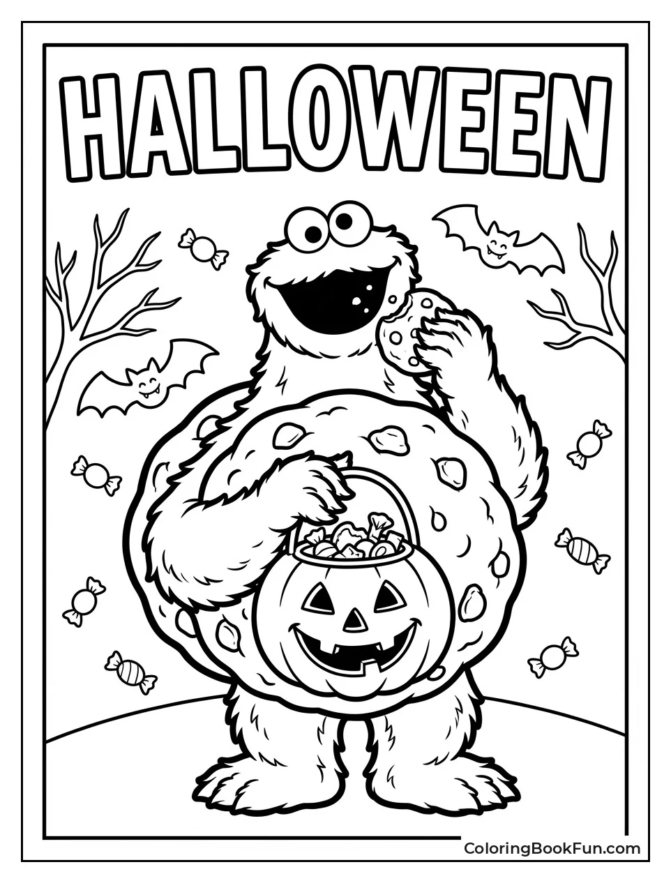 Cookie Monster Dresses as Cookie