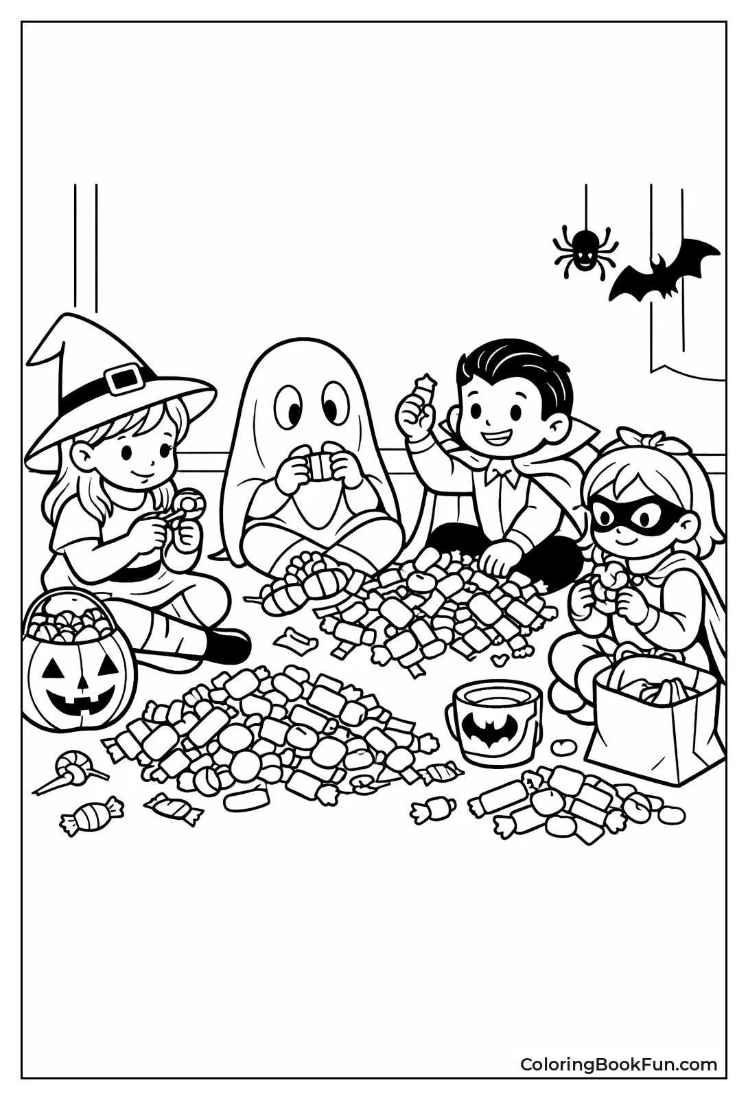 Kids Sort Halloween Candy