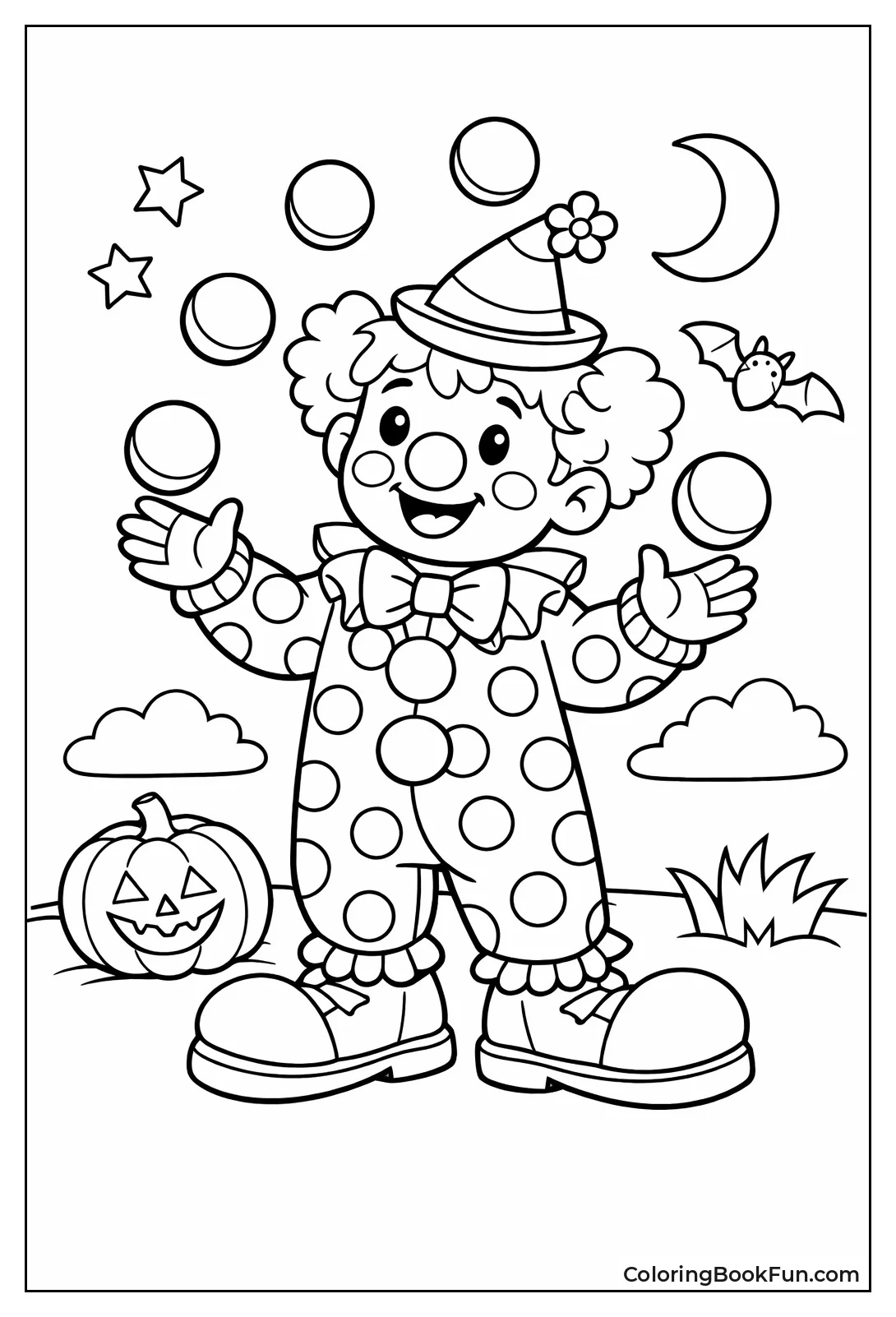 Clown Boy Juggling Balls