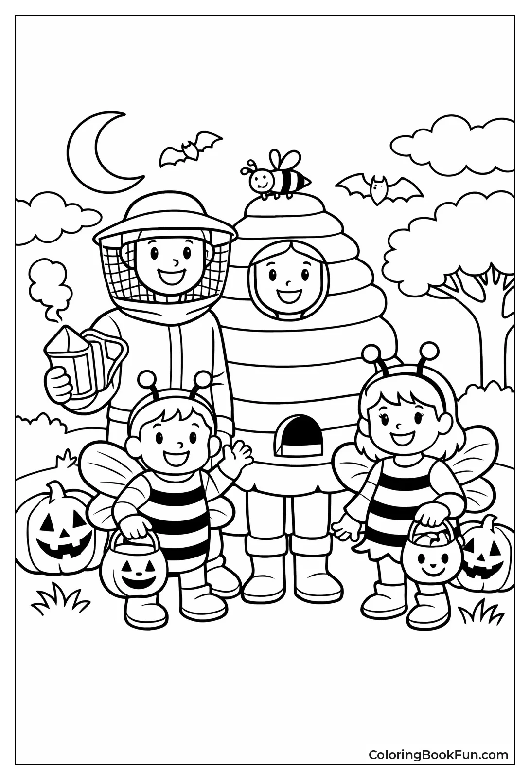 Family Dresses as Bees