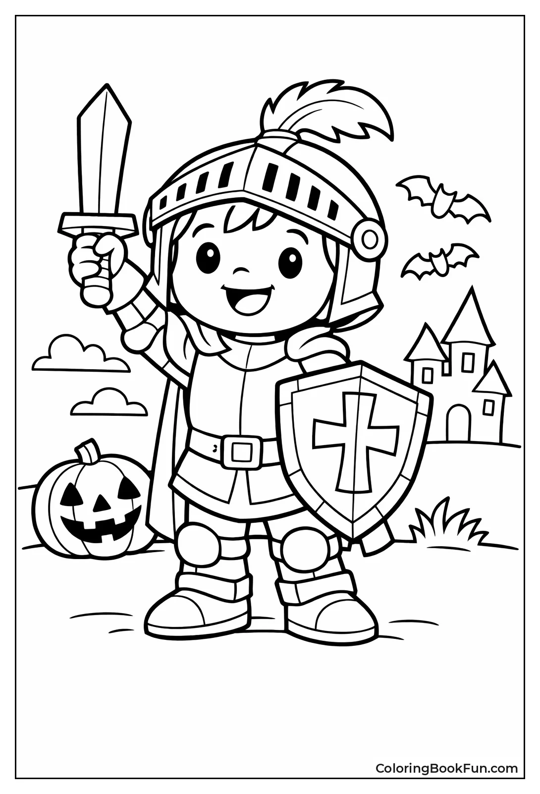 Knight Kid Swings Sword