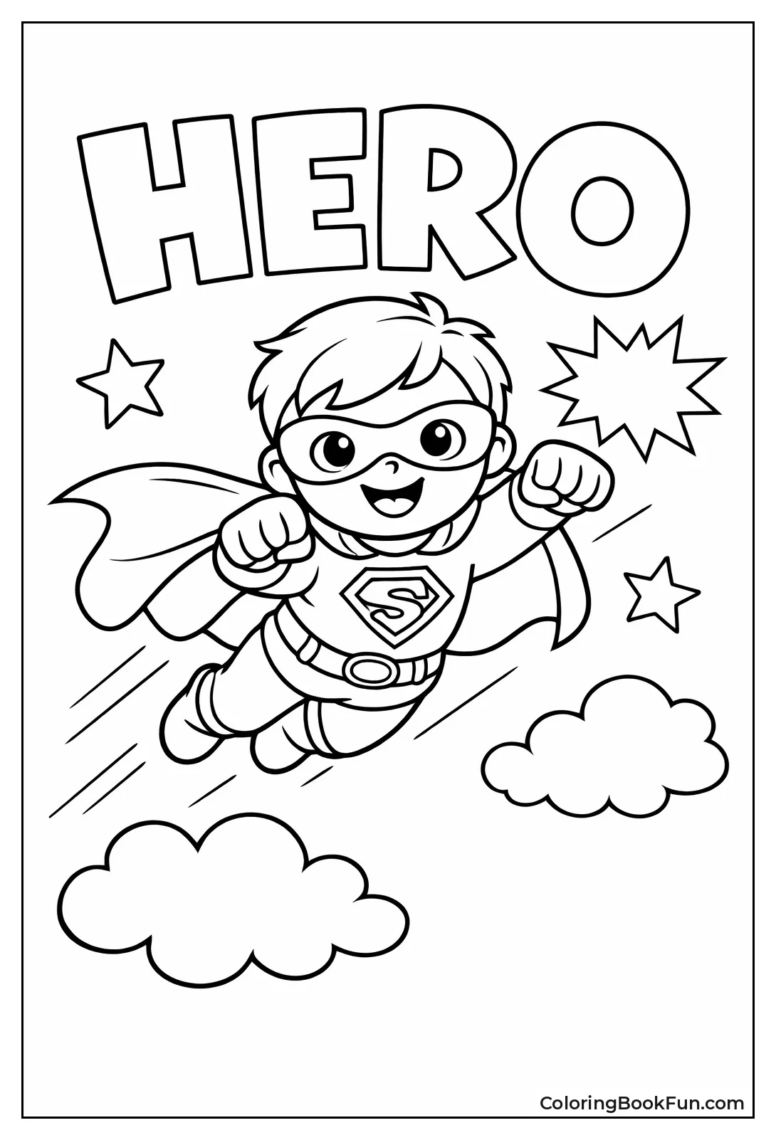 Superhero Kid Flying High