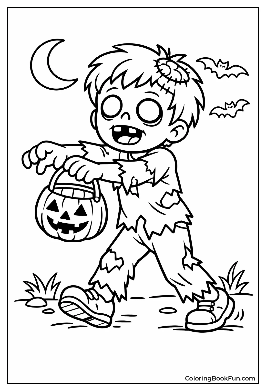 Zombie Kid Shuffles Forward