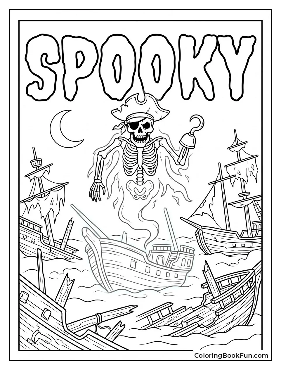 Ghost Pirate Sails Misty Ship Graveyard