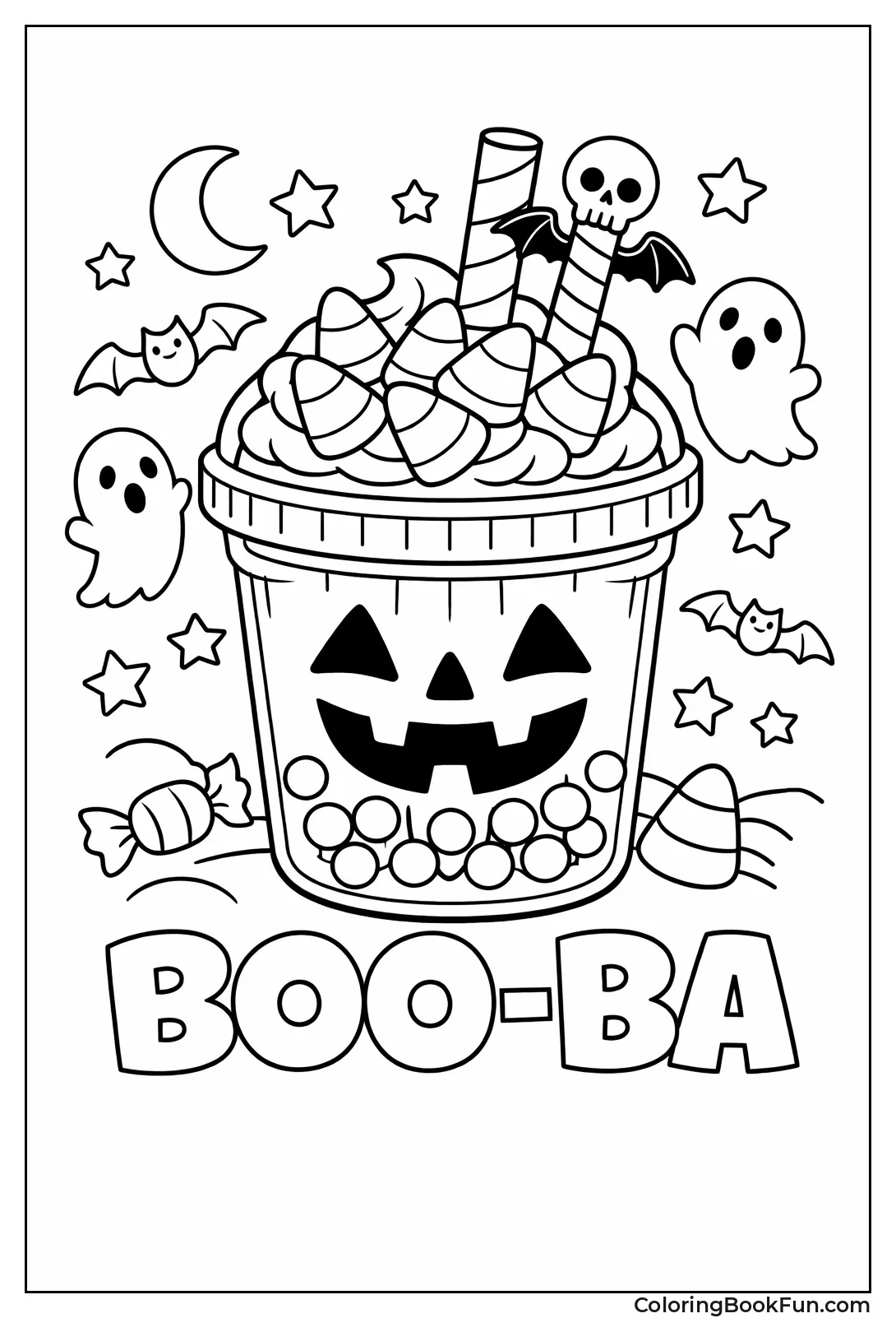 Pumpkin Spice Halloween Boba