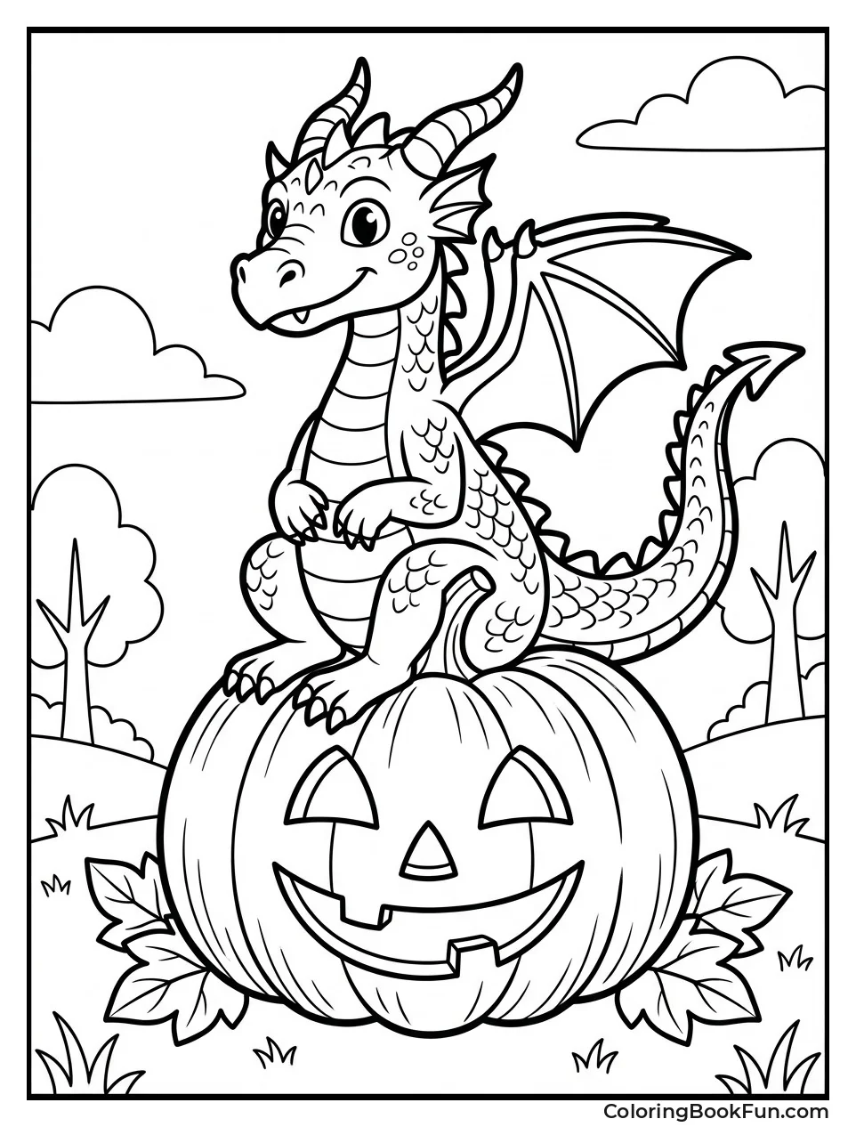 Dragon on Giant Pumpkin