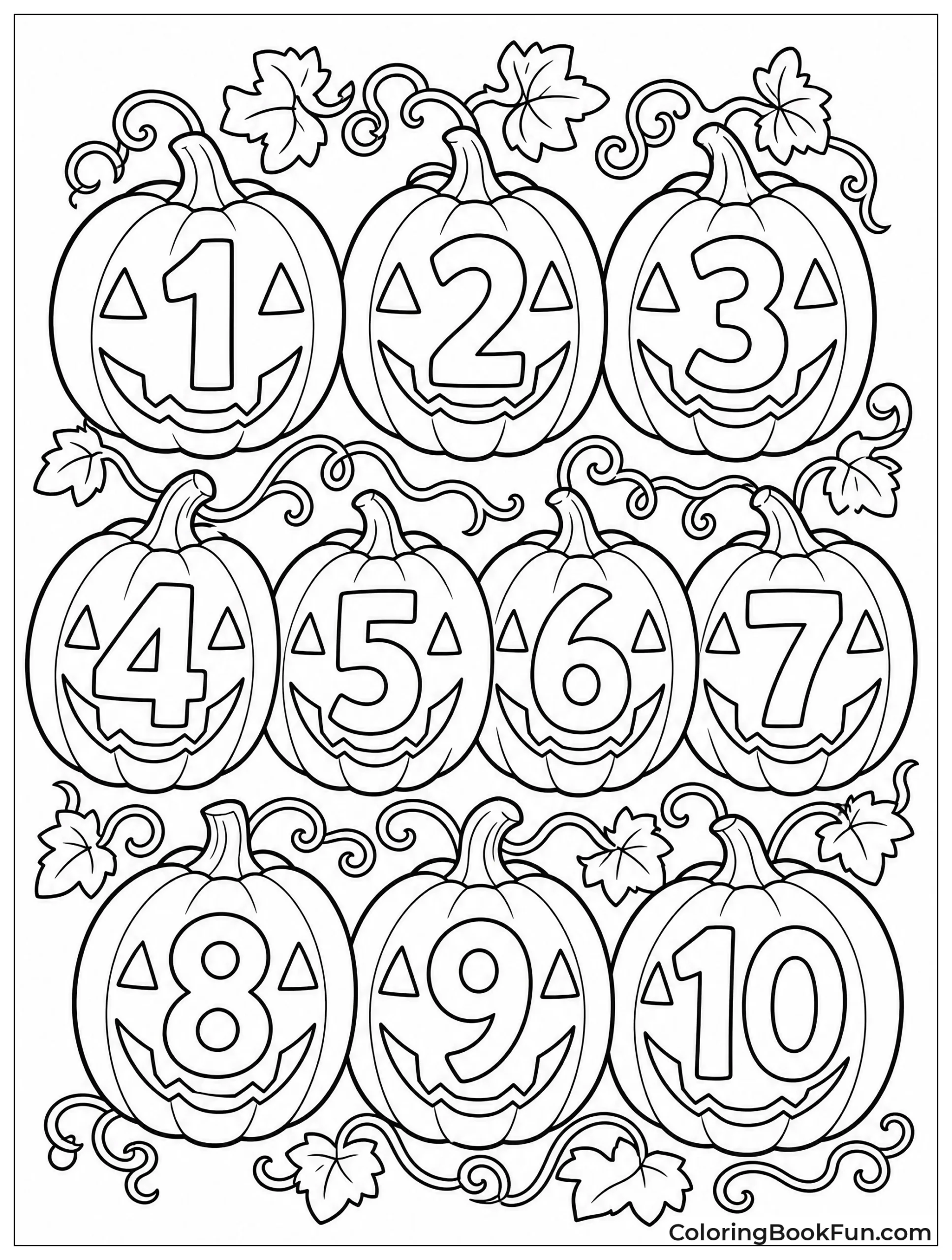 Pumpkin Numbers for Halloween