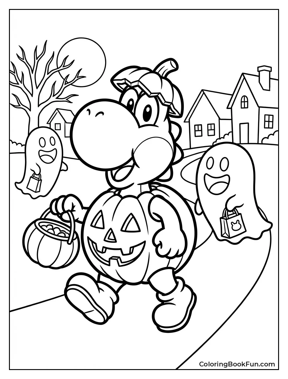 Yoshi Pumpkin Halloween Trick