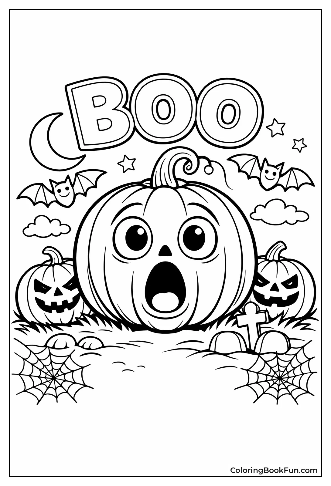 Boo Yells from Pumpkin