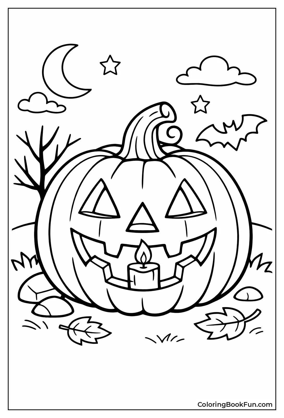 Classic Grinning Jack-o-Lantern