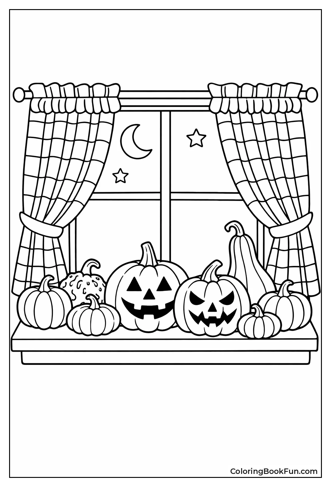 Gourds Line Window Sill