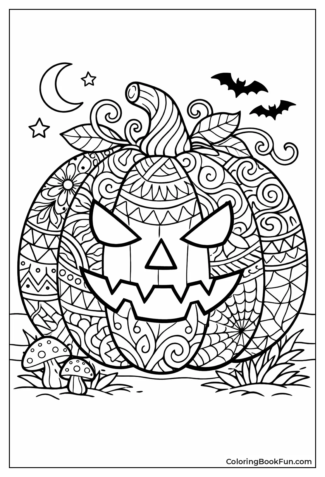 Mandala Patterned Pumpkin Design