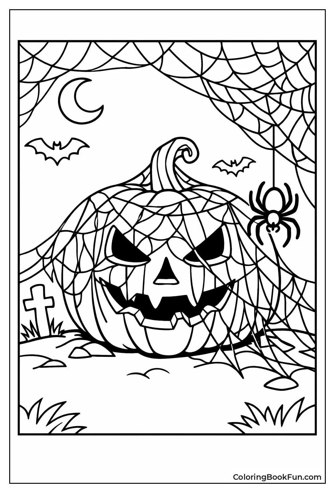 Spider Webs Drape Pumpkin