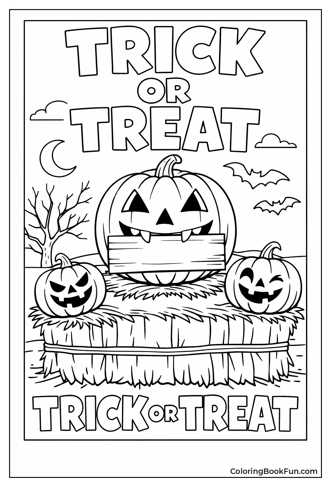 Pumpkin Carries Trick Sign