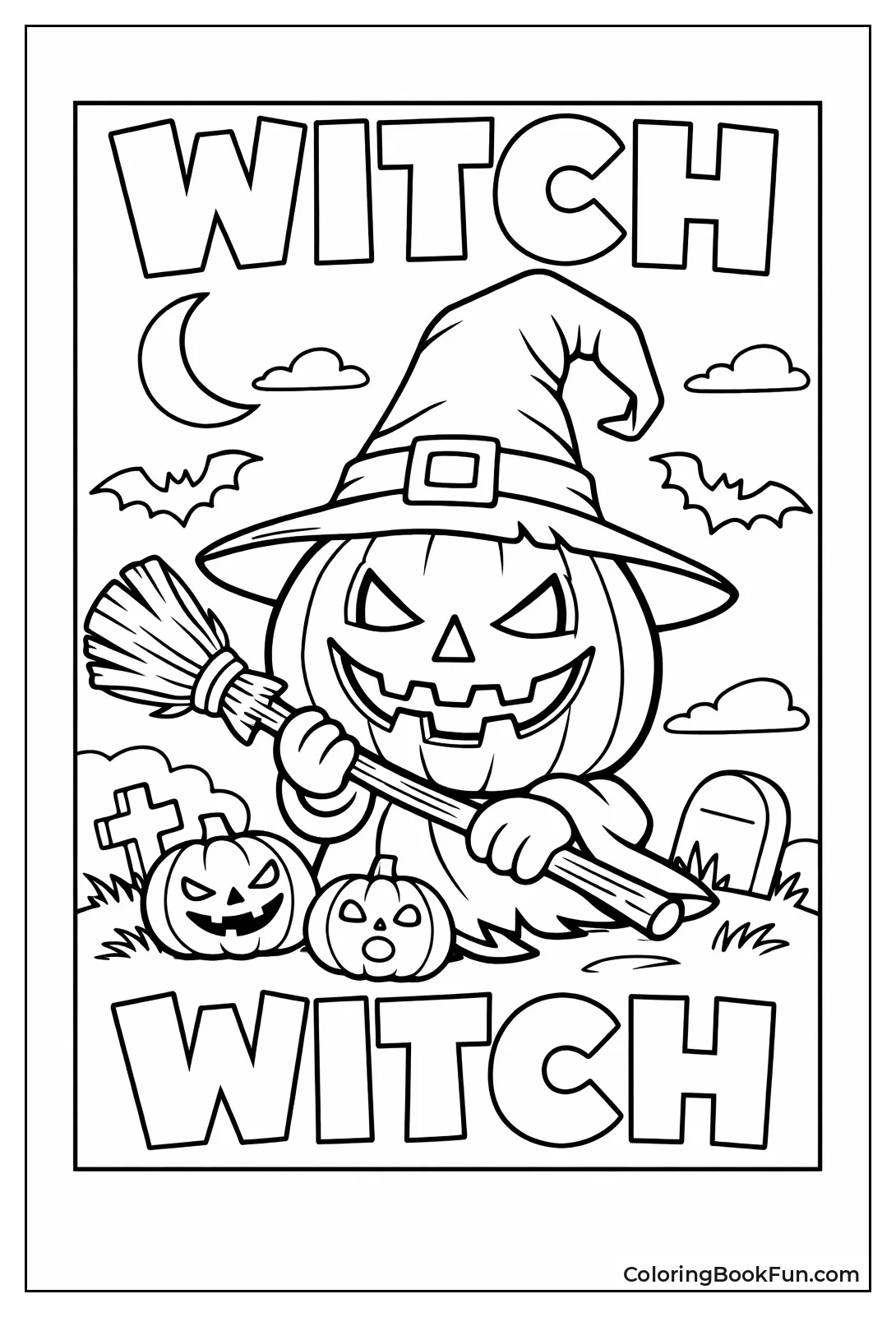 Pumpkin Wears Witch Hat