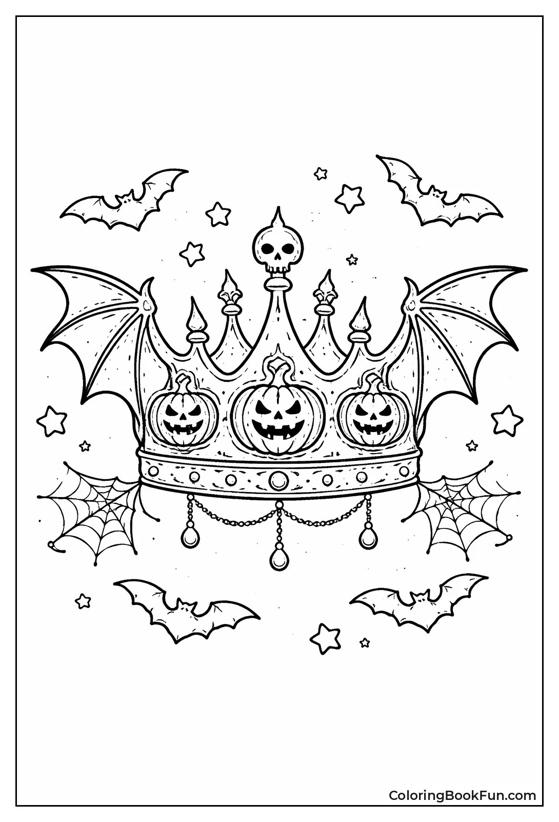 Bat Pumpkin Halloween Crown