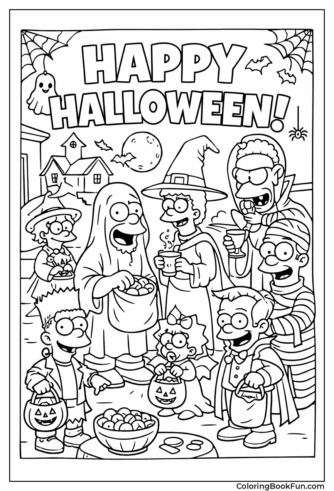 Simpsons Trick-or-Treat in Costumes