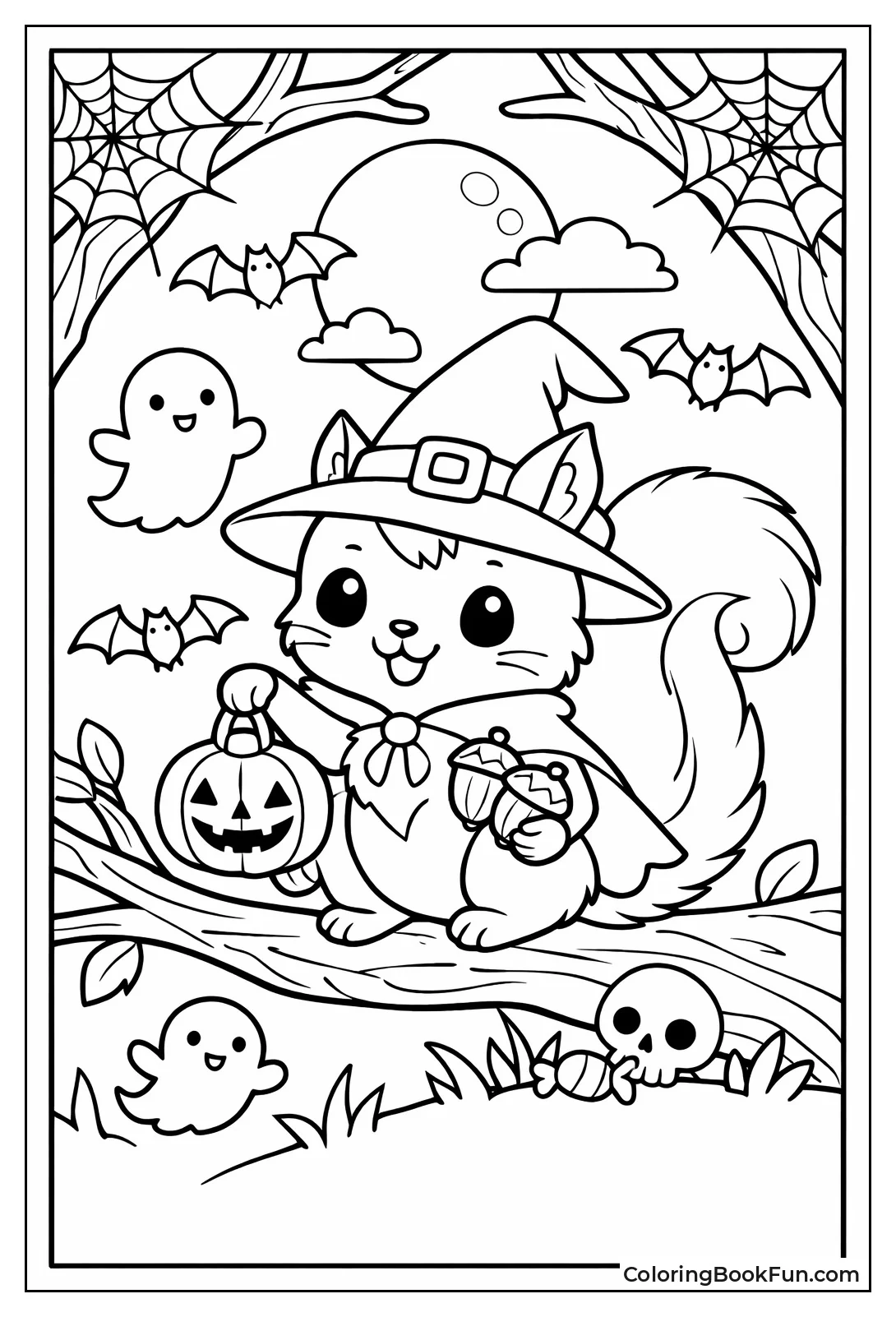 Halloween Witch Squirrel Lantern