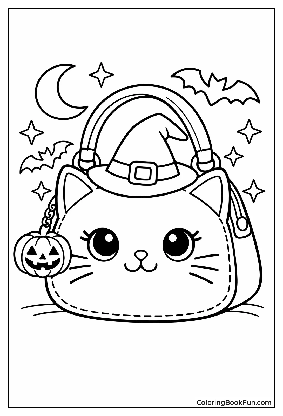 Witch Cat Purse Halloween