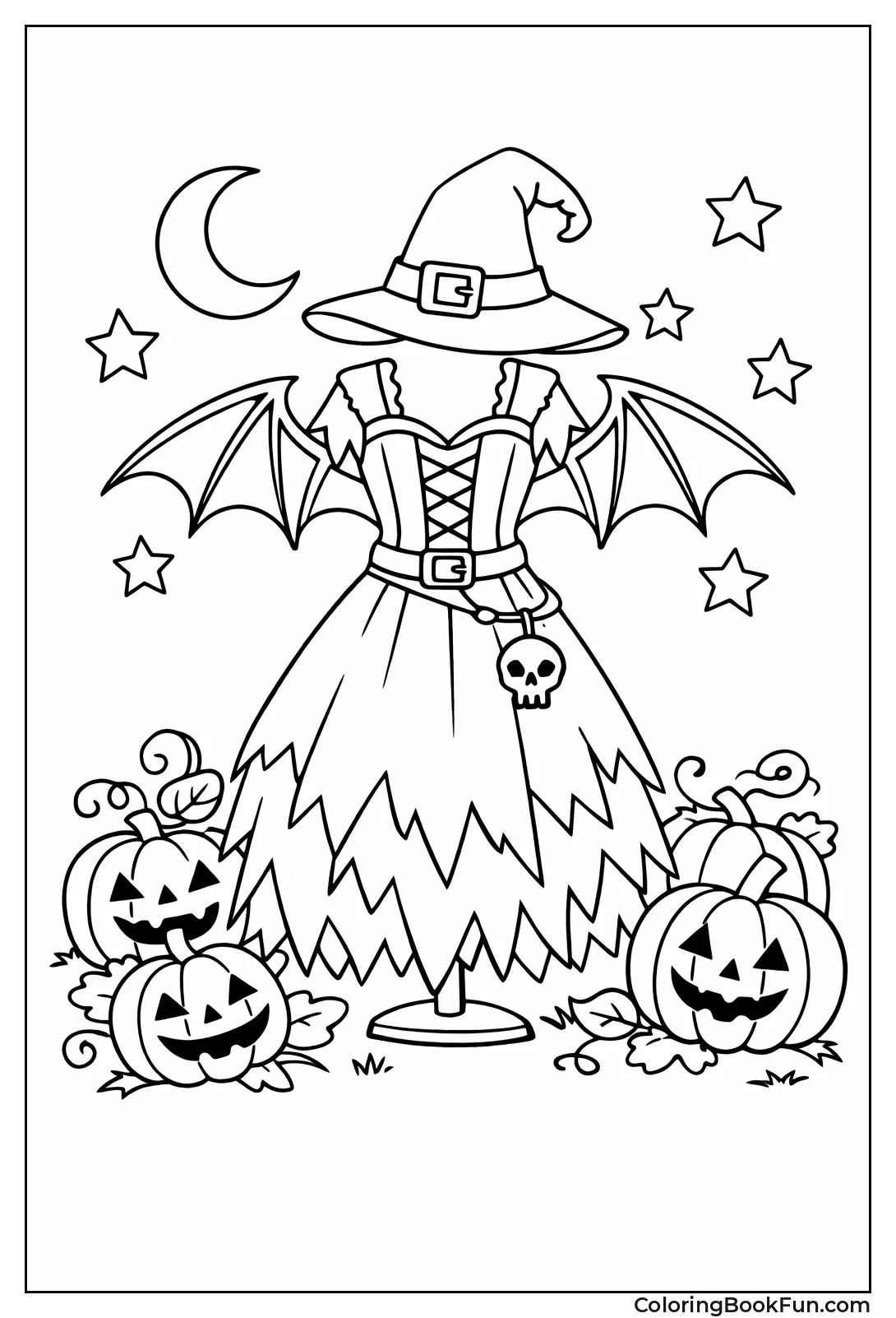 Witch Dress with Bats