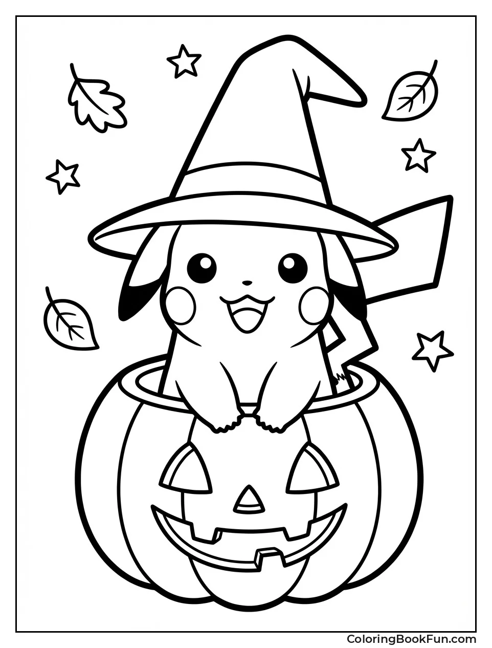 Witch Pikachu in Pumpkin