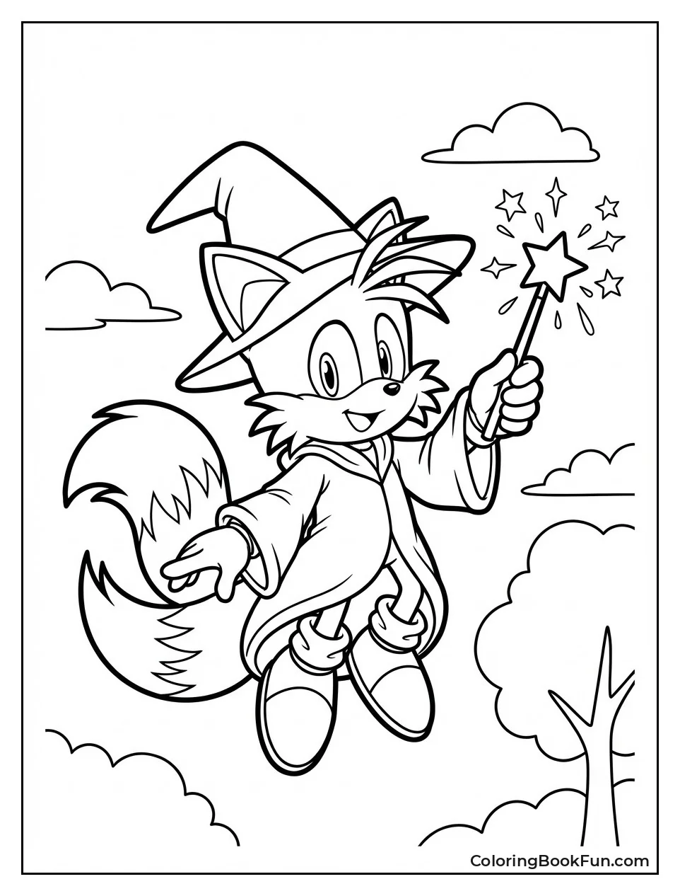Tails Dresses as Wizard
