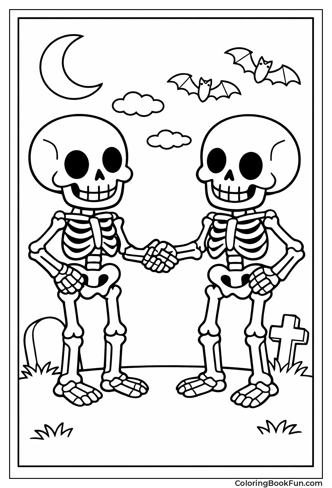 Skeletons Shaking Hands