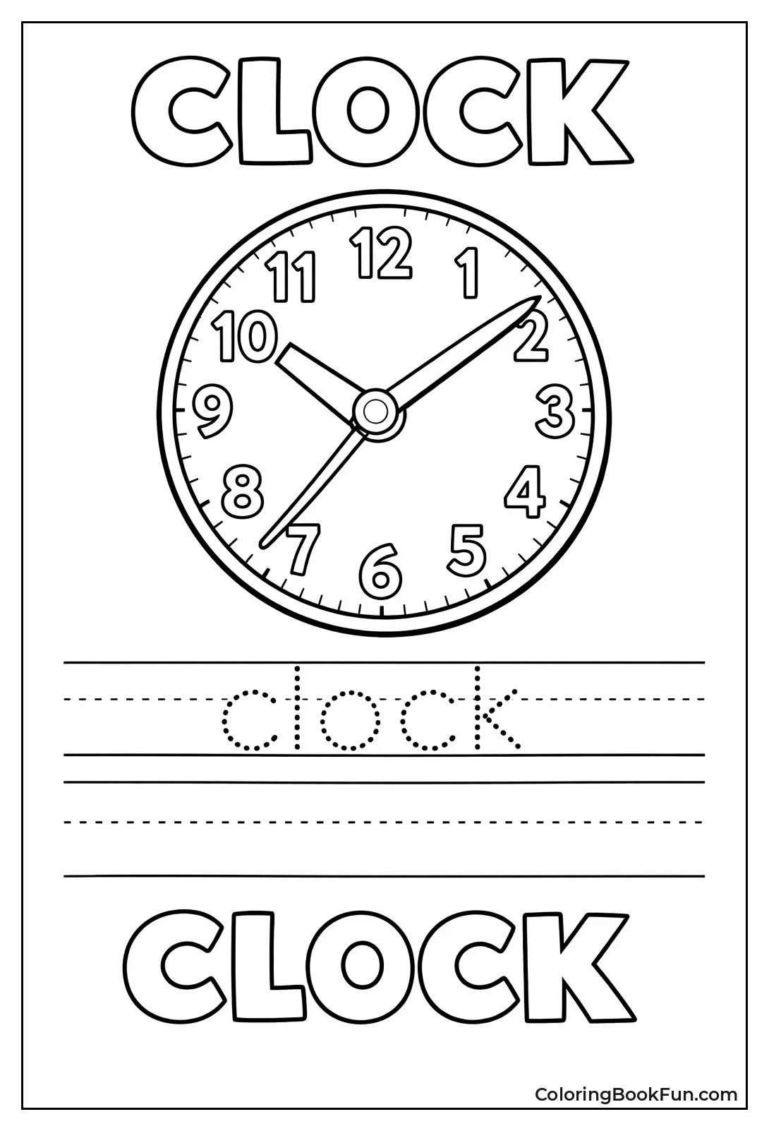 Clock above Tracing Lines