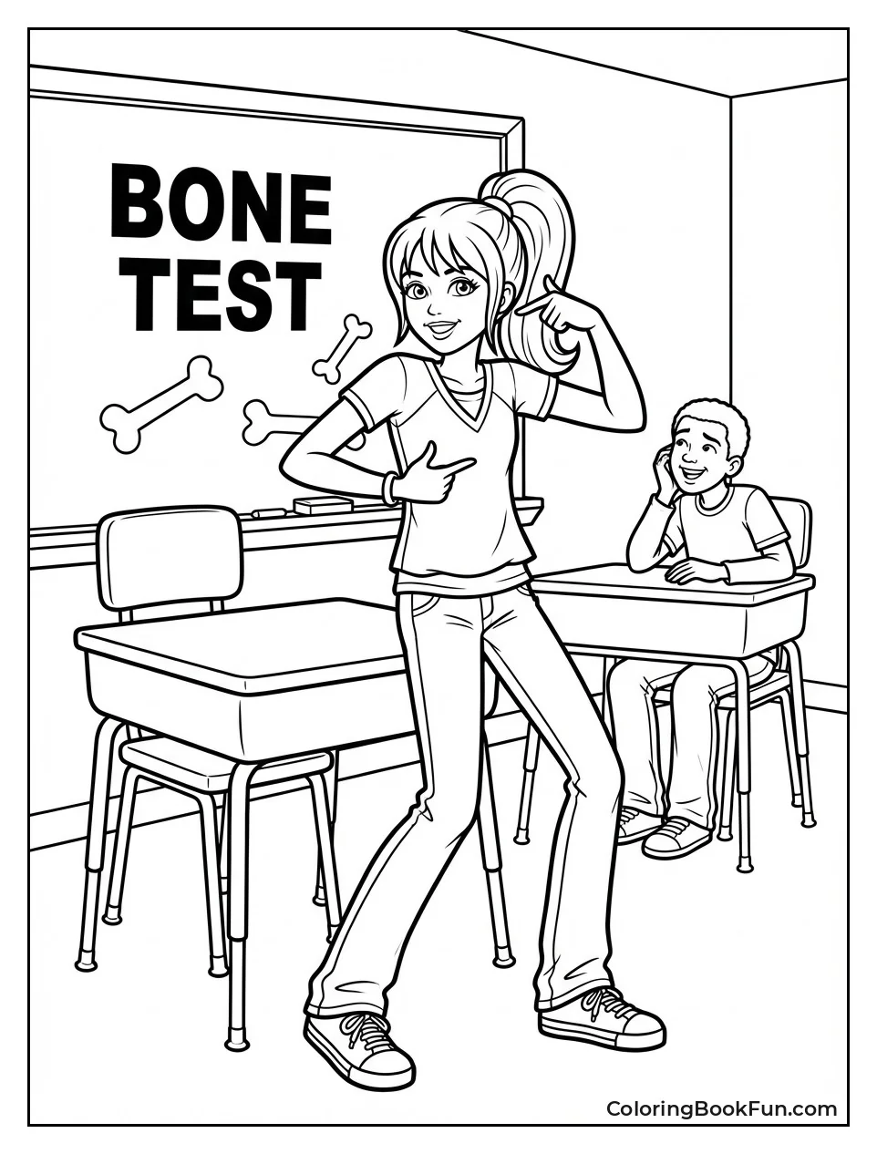 Miley Dances Bones in Class